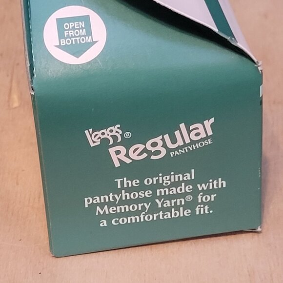 Vintage Pantyhose L'eggs Regular Size Q Sheer Toe Suntan 90s Box NOS - Picture 4 of 5